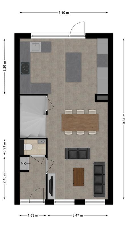 Anton Ebbenhof 12 Floorplan Blur 1