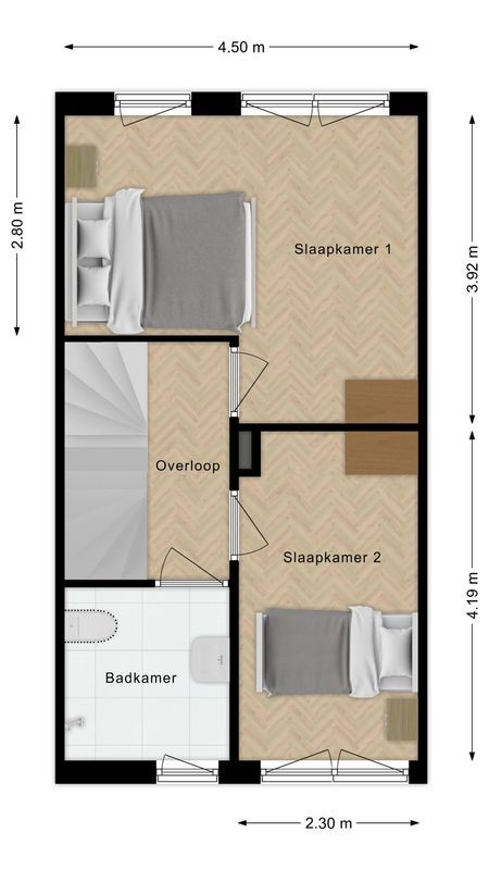 Sint Josephstraat 3 - B (Bouwnr. BNR 3) Floorplan Blur 1