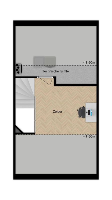 Sint Josephstraat 3 - C (Bouwnr. BNR 2) Floorplan Blur 2
