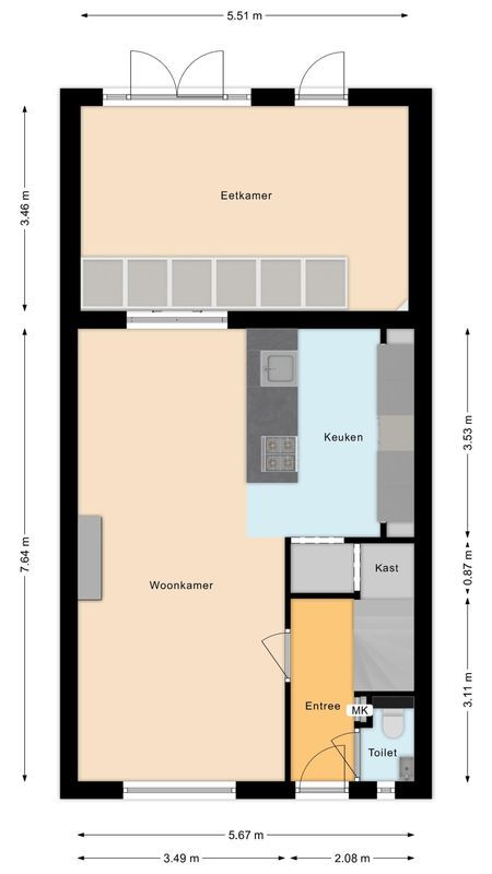 Kloosterstraat 8 Floorplan Blur 0