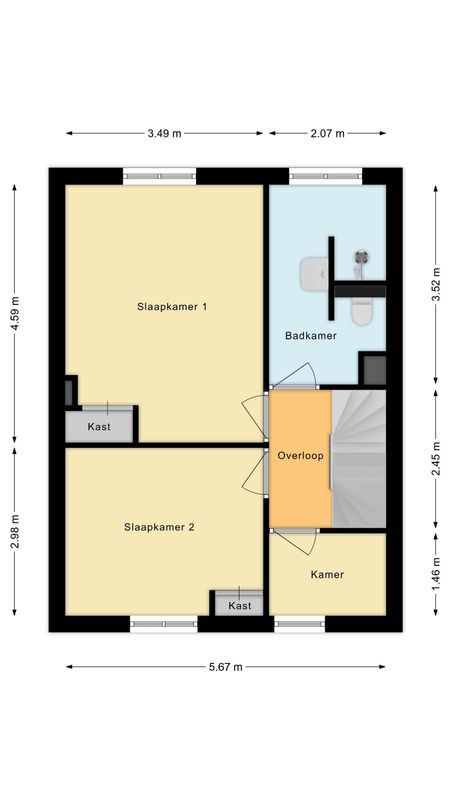 Kloosterstraat 8 Floorplan Blur 1