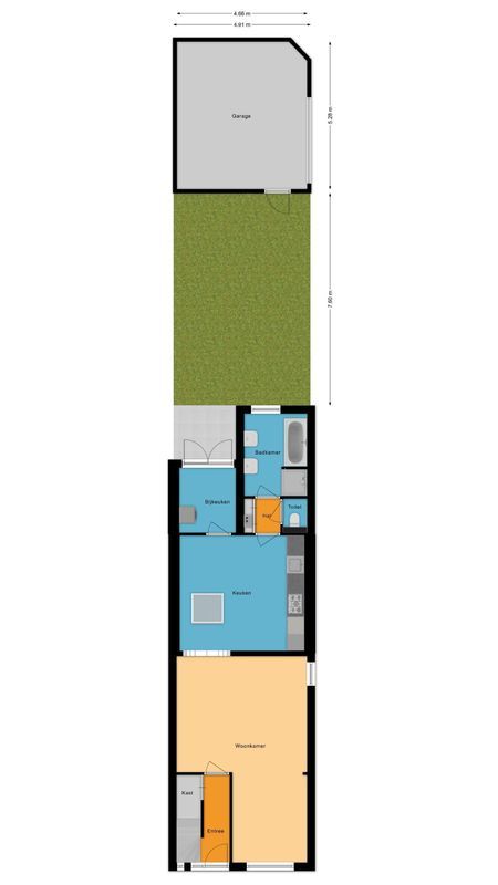 Torenstraat 45 Floorplan Blur 3
