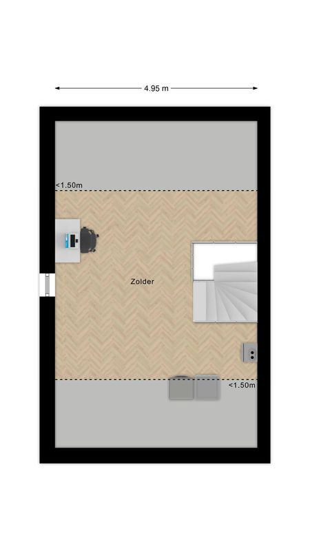 Nieuwstraat - rijwoning Floorplan Blur 2