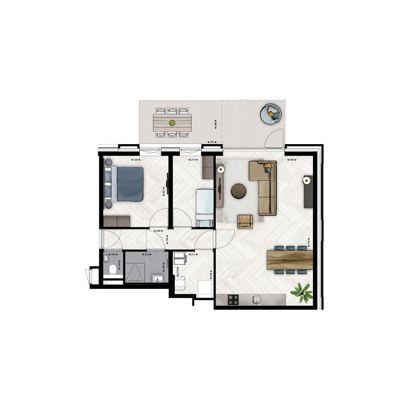 Type B4 (Bouwnr. B.0.04) Floorplan Blur 0