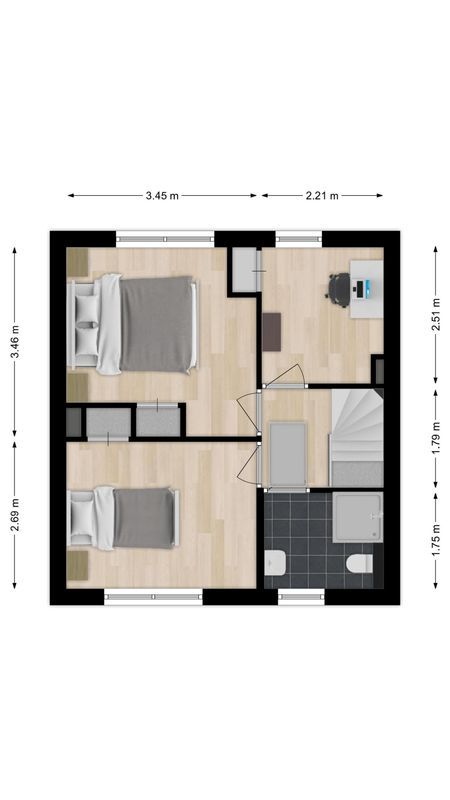 Outshoornstraat 52 Floorplan Blur 1