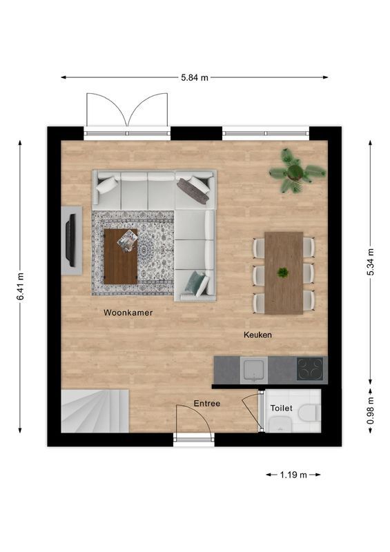 Wilhelminastraat 10 - k Floorplan Blur 0