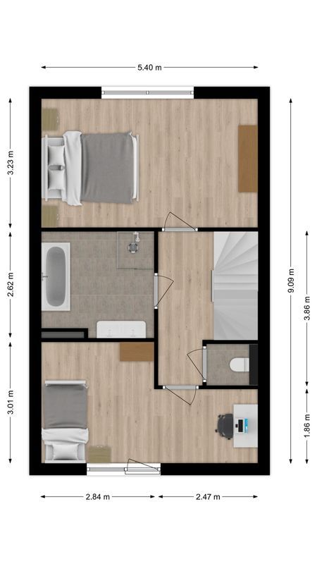 Ververstraat 2 - 02 Floorplan Blur 1