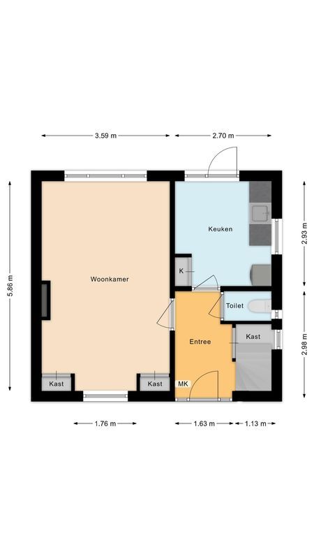 Wethouder van den Wildenbergstraat 74 Floorplan Blur 1