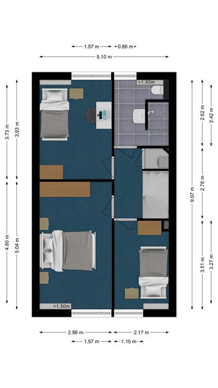 Marga Klompéstraat 64 Floorplan Blur 1