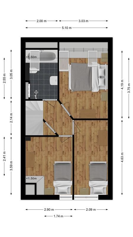 Muntendamstraat 48 Floorplan Blur 1