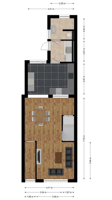 Kruisstraat 23 Floorplan Blur 1