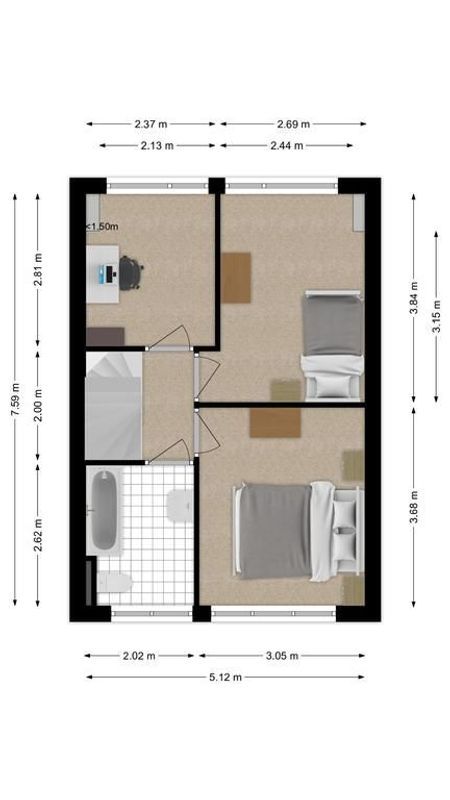 Holtenstraat 15 Floorplan Blur 1