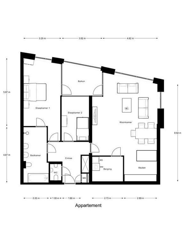 Piusplein 28 - 22 Floorplan Blur 0
