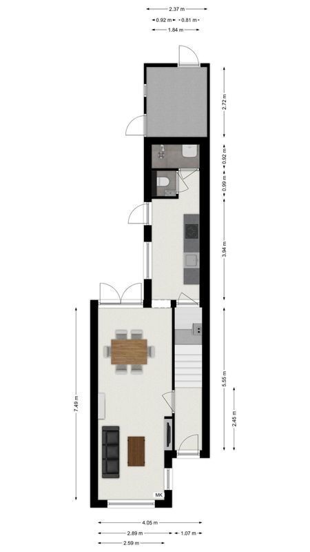 Staringstraat 25 Floorplan Blur 1