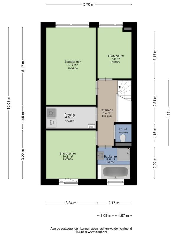 Veestraat 135 - b Floorplan Blur 3