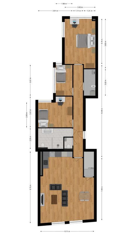 Stadhuisplein 329 - b Floorplan Blur 0