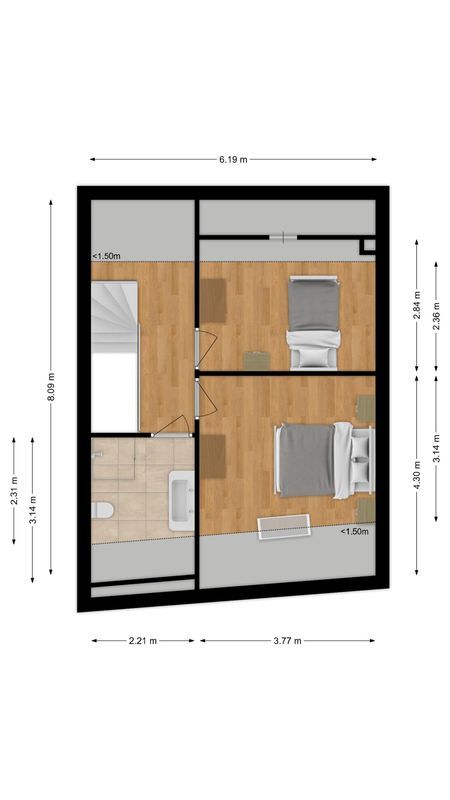 Stadhuisplein 329 - d Floorplan Blur 1