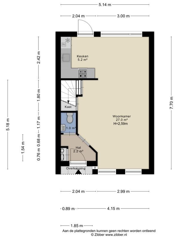 Tweede Markstraat 6 Floorplan Blur 1