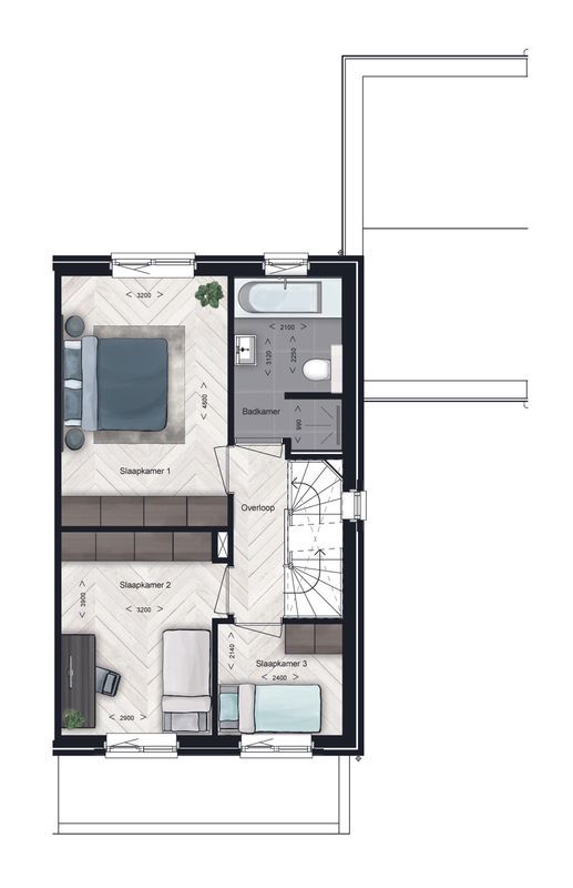 Heiveldhoef Breda - Twee-onder-een-kapwoning Type C1 - Photo Blur 5