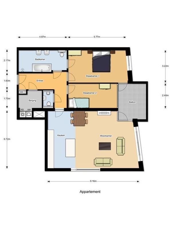 Piusplein 28 - 49 Floorplan Blur 1