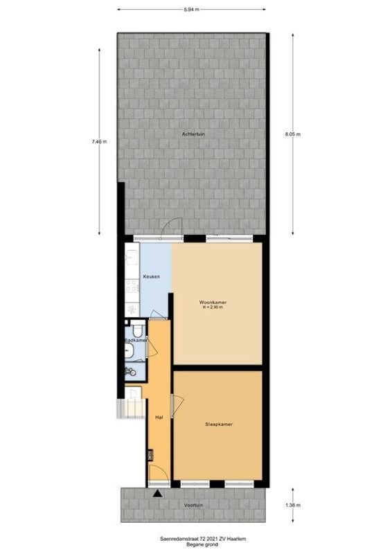 Saenredamstraat 72-ZW Floorplan Blur 0