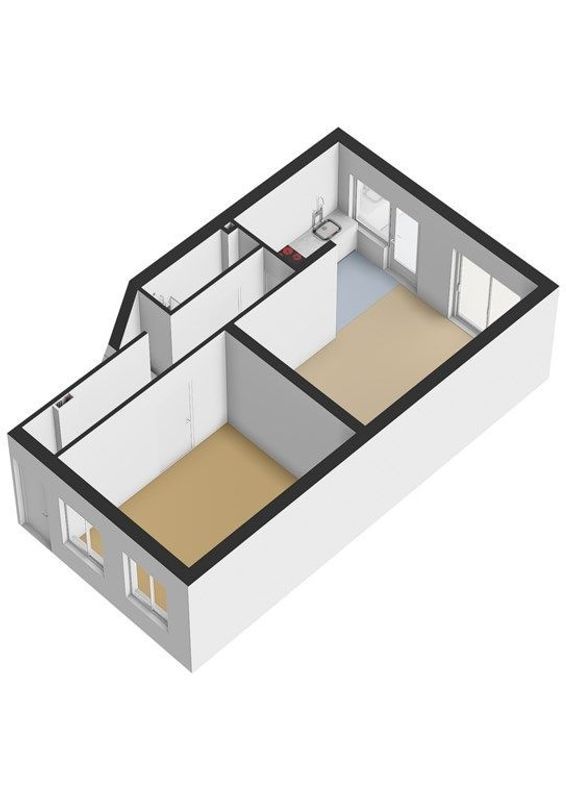 Saenredamstraat 72-ZW Floorplan Blur 2