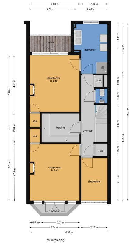 Bachmanstraat 52 Floorplan 1