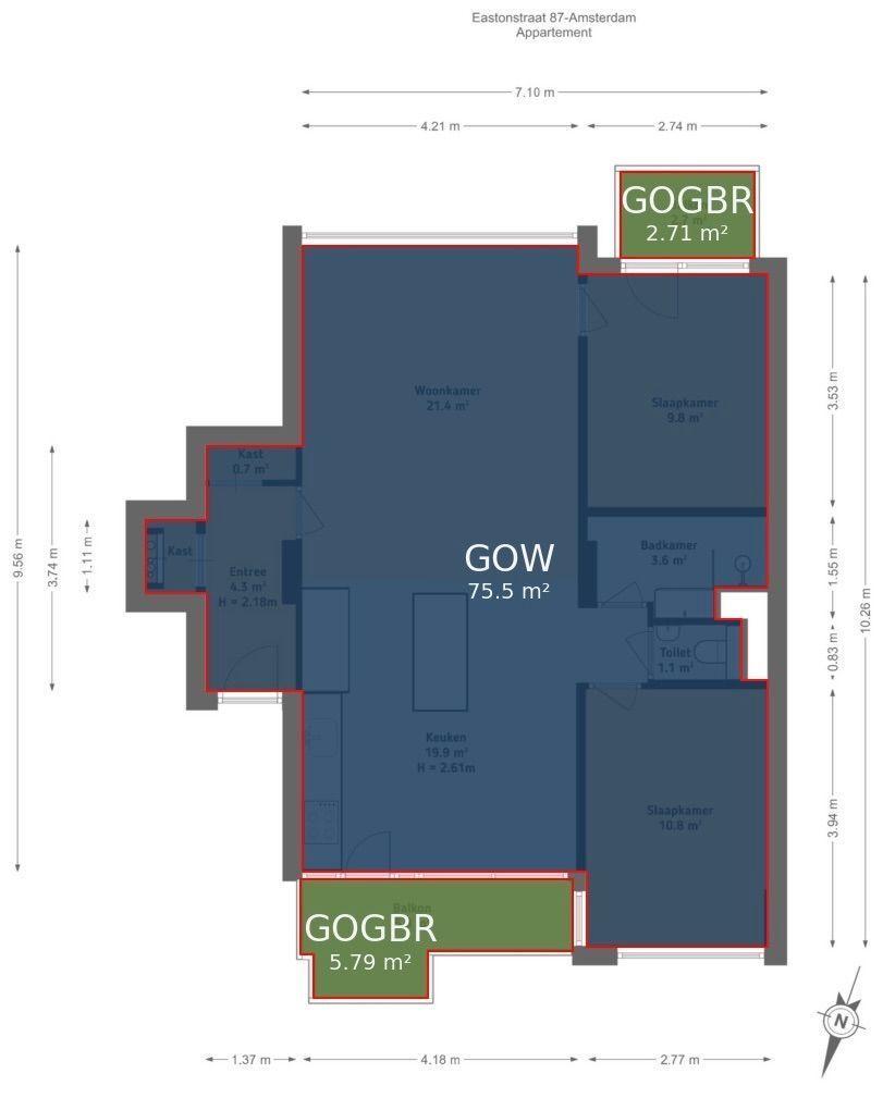 Eastonstraat 87 Floorplan Blur 2