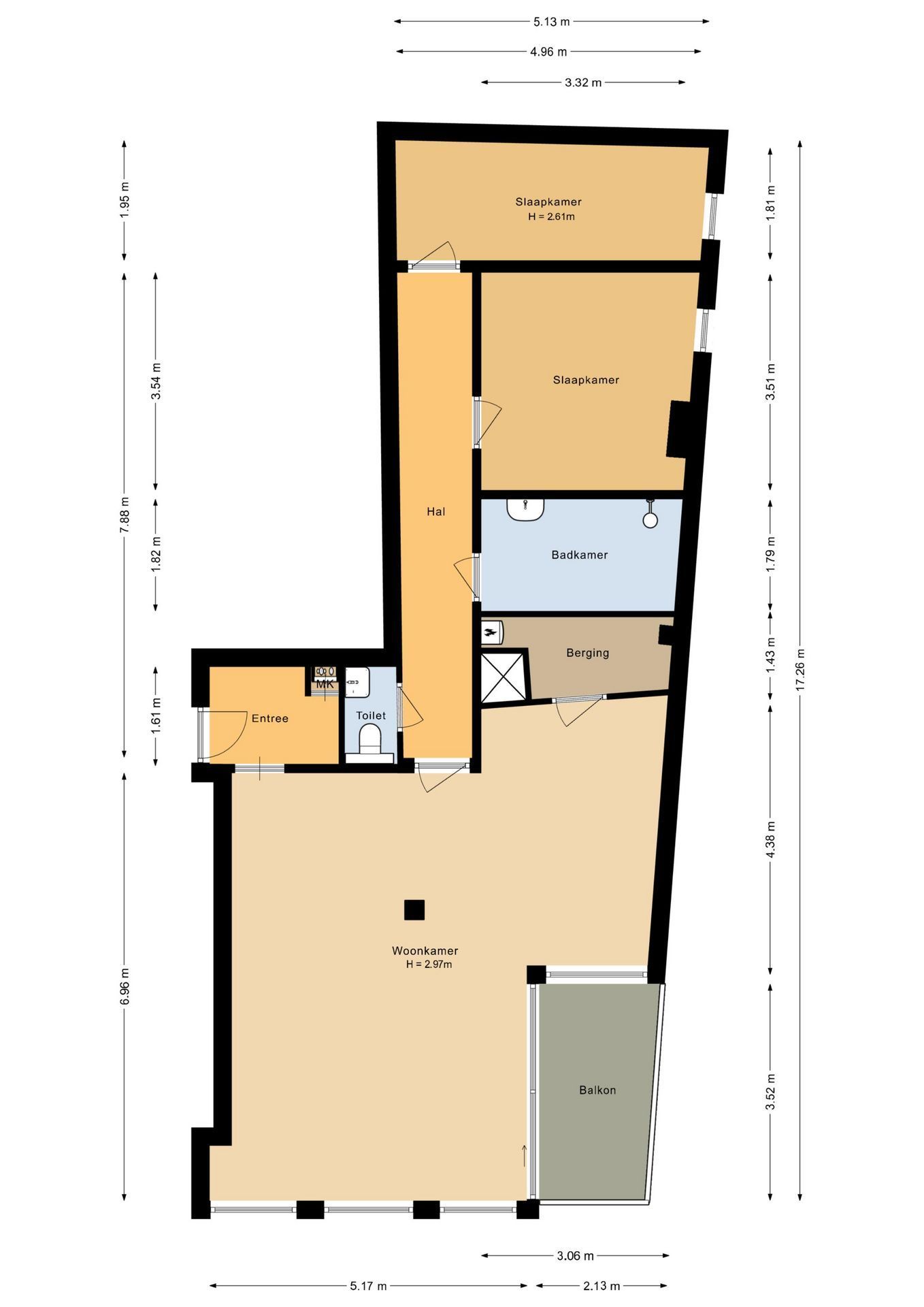 Stationsstraat 1-A Floorplan Blur 0