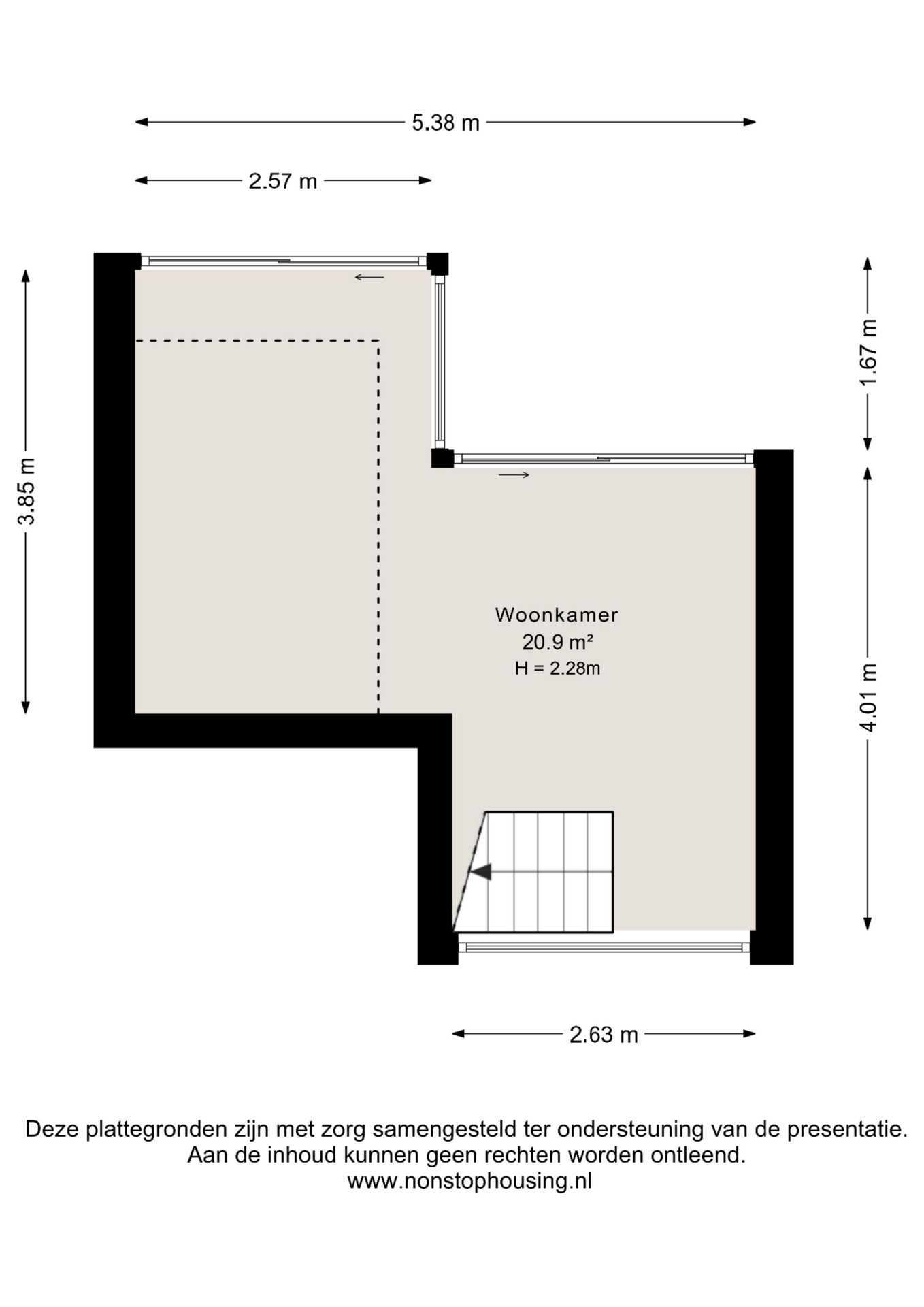 Koninginneweg 263-H Floorplan Blur 1