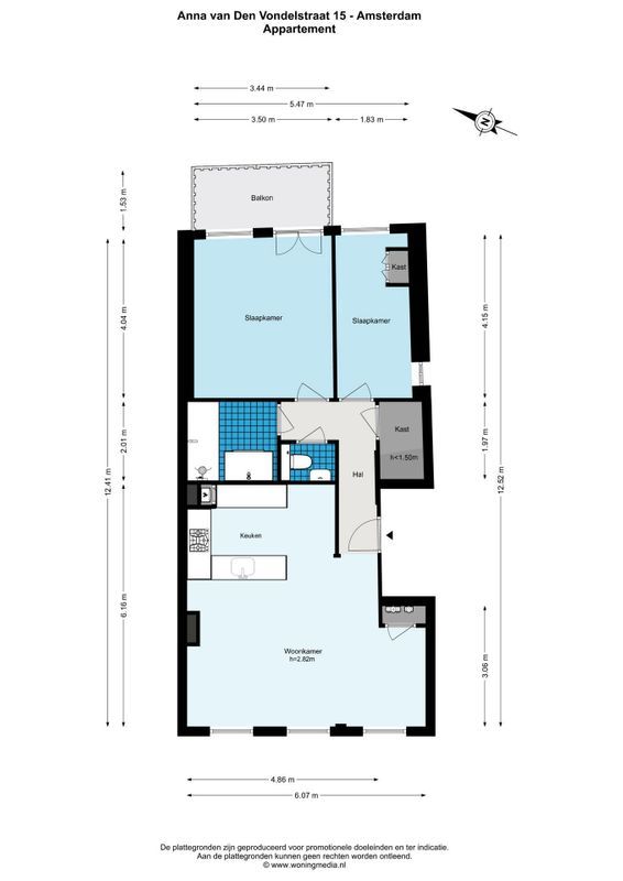 Anna van den Vondelstraat 15-B Floorplan Blur 0