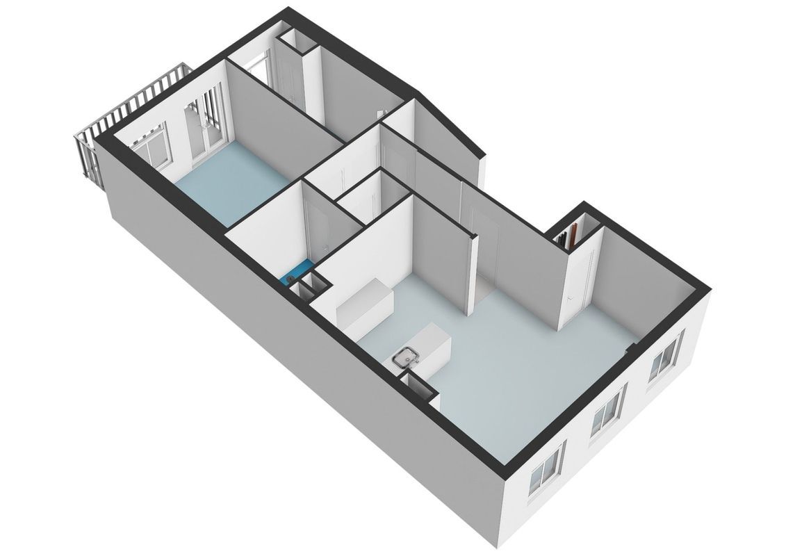 Anna van den Vondelstraat 15-B Floorplan Blur 1