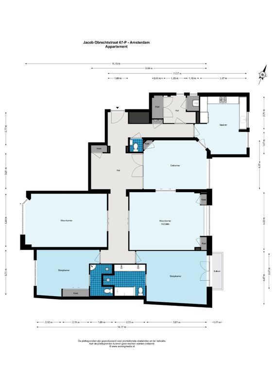 Jacob Obrechtstraat 67-P Floorplan Blur 0