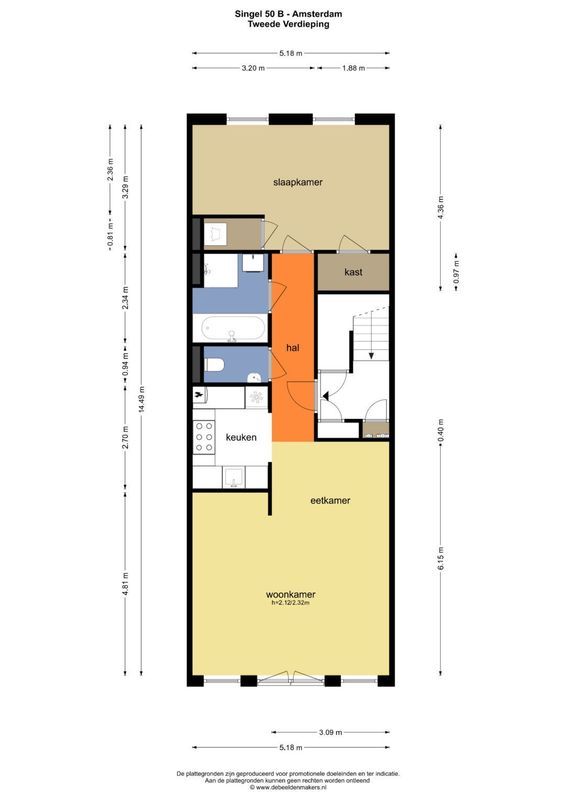 Singel 50-B Floorplan Blur 0