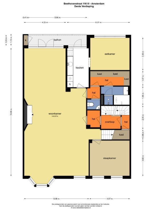 Beethovenstraat 116-3 Floorplan Blur 0