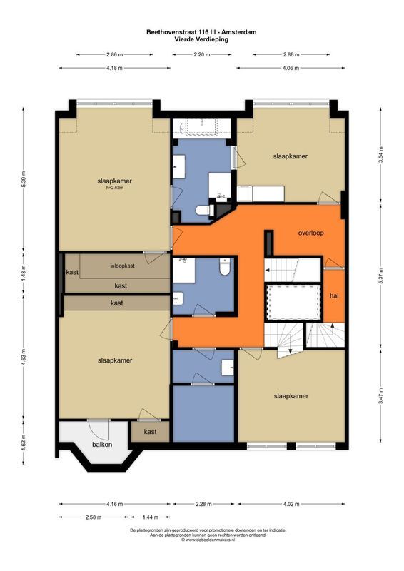Beethovenstraat 116-3 Floorplan Blur 3