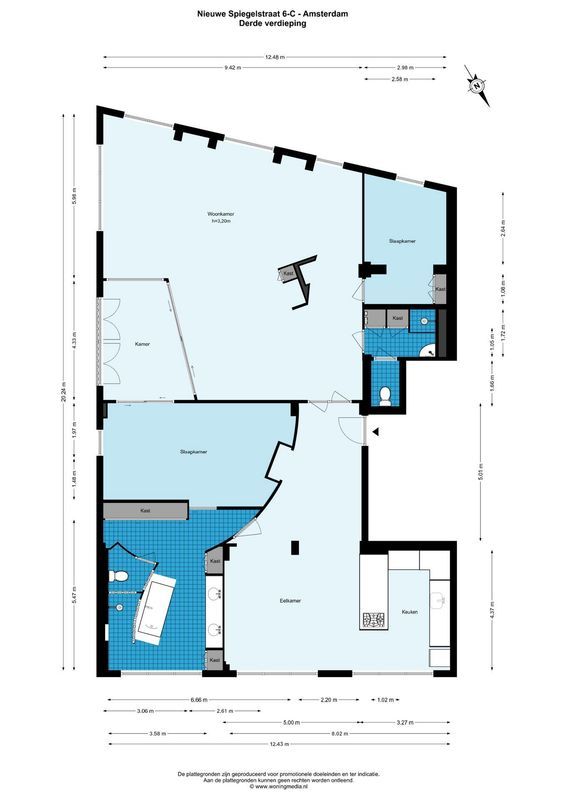 Nieuwe Spiegelstraat 6-C Floorplan Blur 0