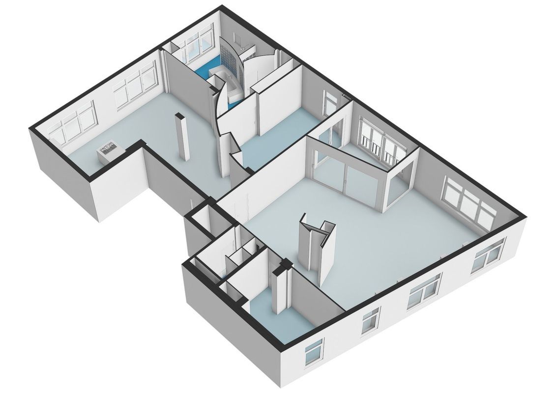 Nieuwe Spiegelstraat 6-C Floorplan Blur 1