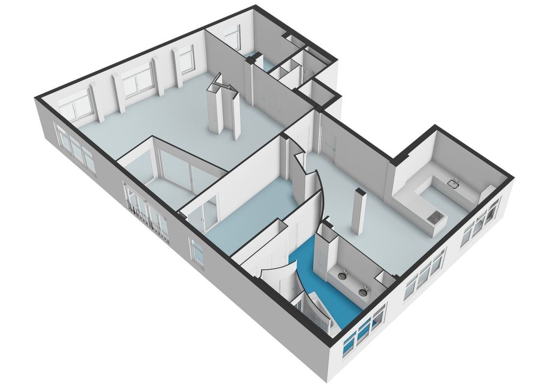Nieuwe Spiegelstraat 6-C Floorplan Blur 2