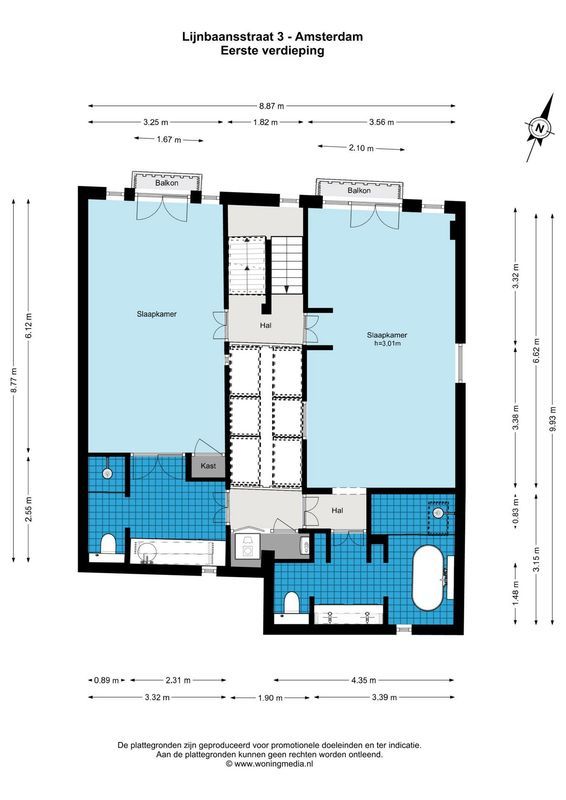 Lijnbaansstraat 3-A Floorplan Blur 1