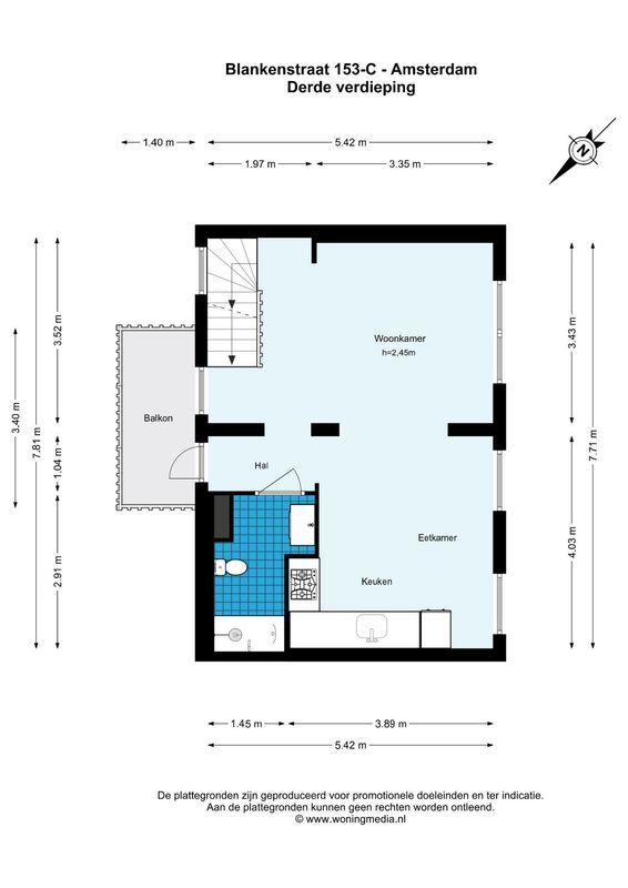 Blankenstraat 153-C Floorplan Blur 3