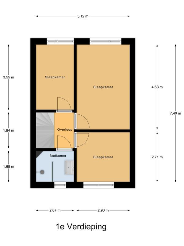 Merwedestraat 53 Floorplan Blur 1