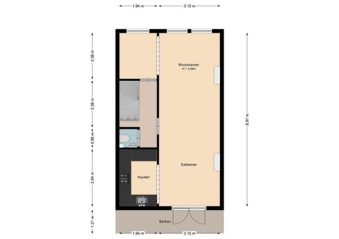 Jacob Catsstraat 31-BS Floorplan Blur 0