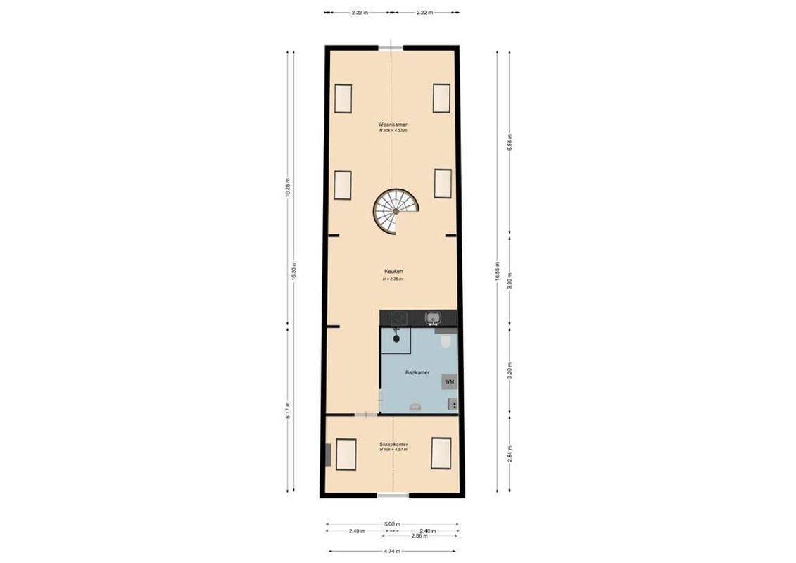 Pothstraat 65-E Floorplan Blur 1
