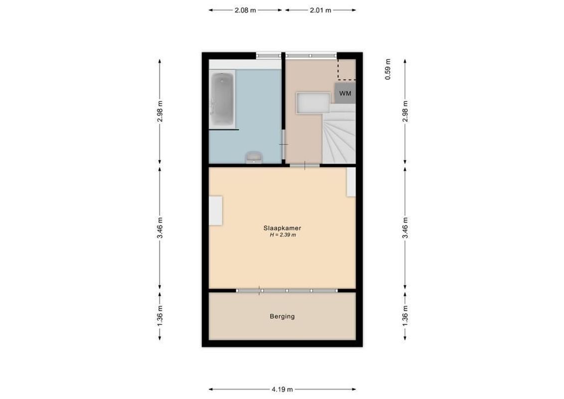 Amperestraat 21-BS Floorplan Blur 1