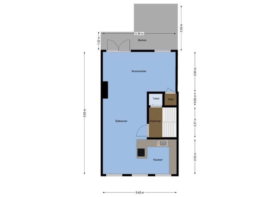 Croesestraat 76-BS Floorplan Blur 2