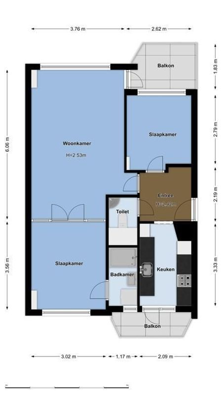 Tolsteegplantsoen 44-2 Floorplan Blur 1