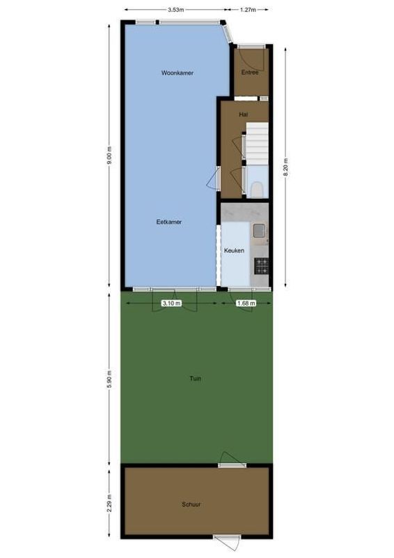 Hooft Graaflandstraat 99 Floorplan Blur 1