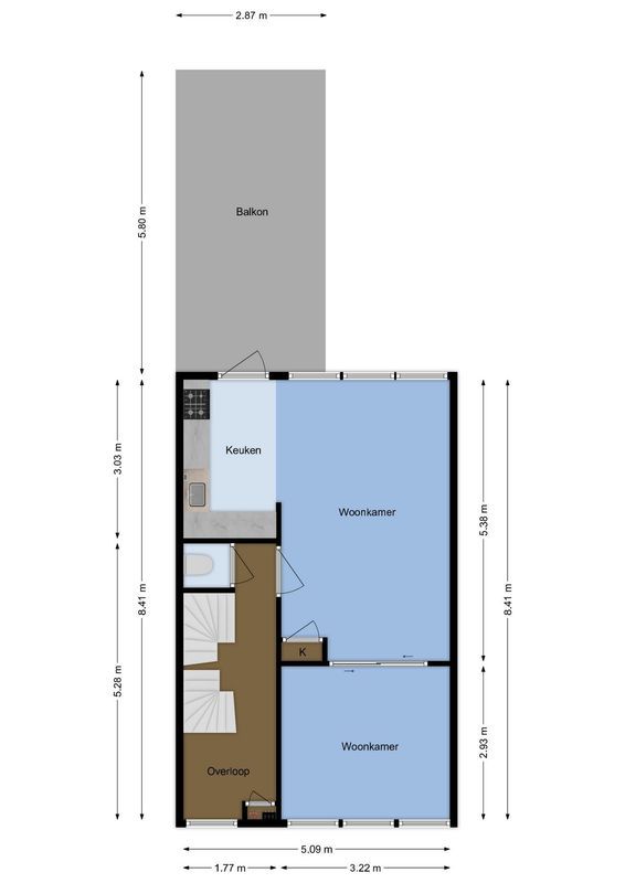 Bolksbeekstraat 22-B Floorplan Blur 0