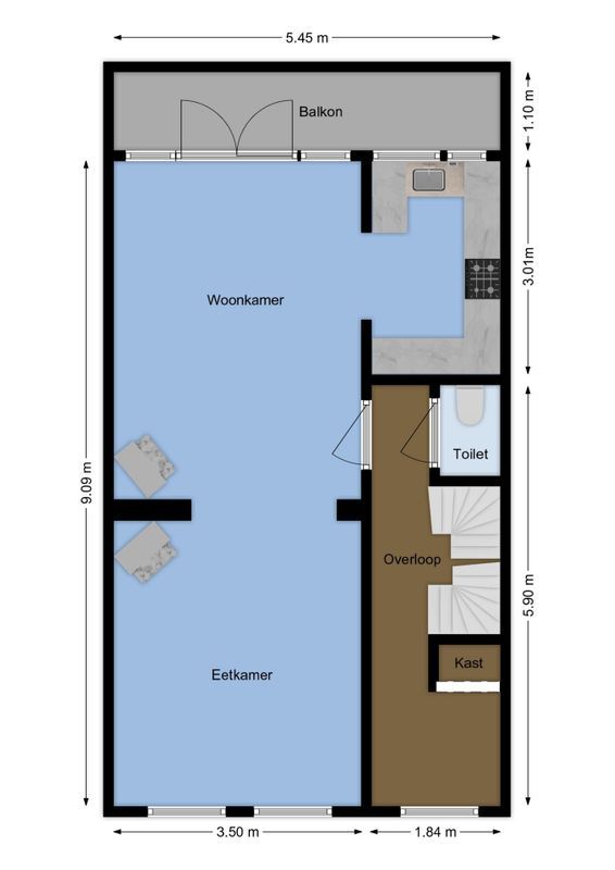 Croeselaan 279-BSA Floorplan Blur 0